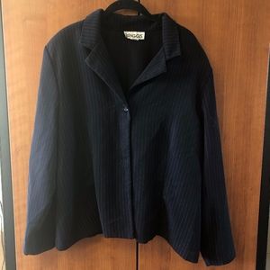 Navy Pinstripe Blazer